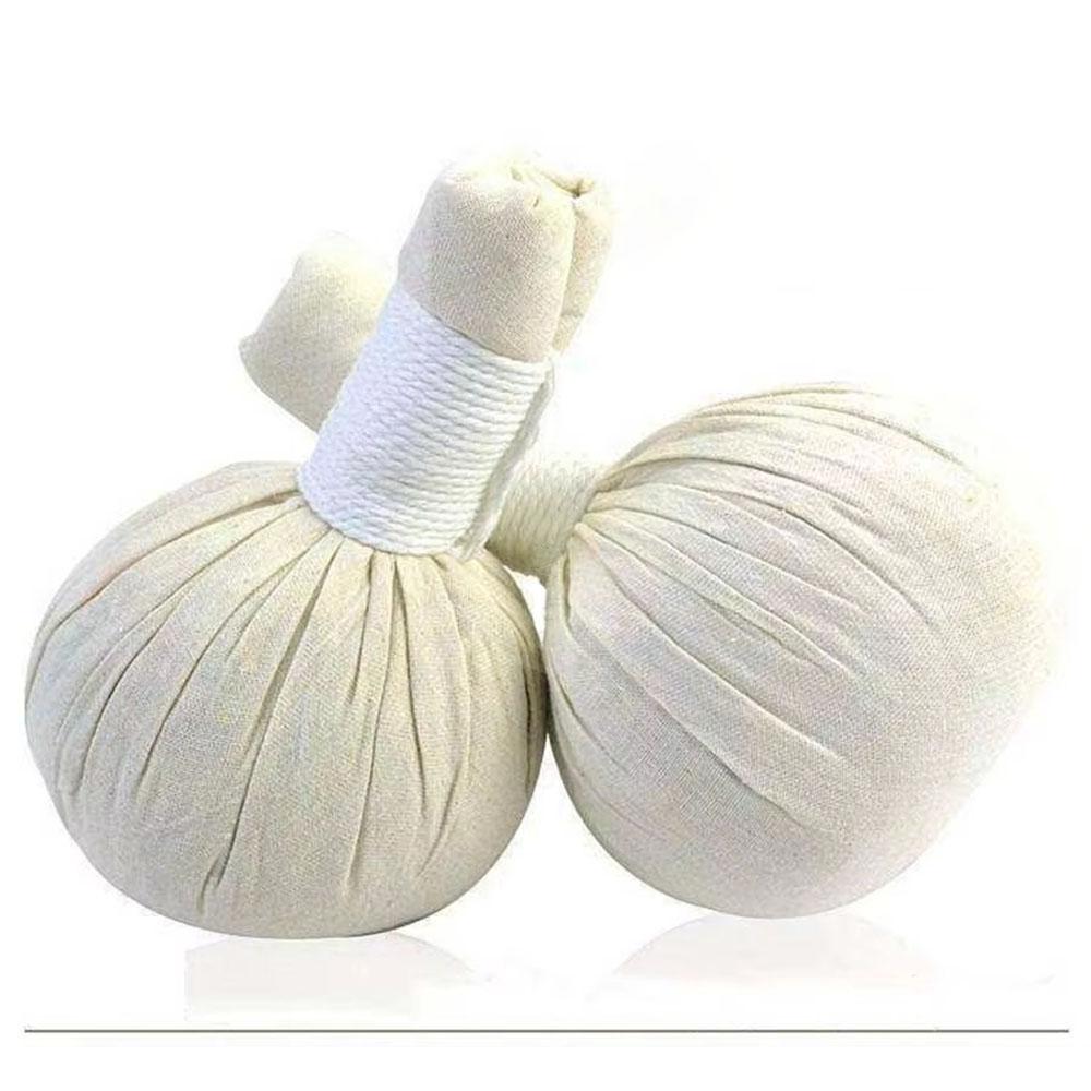 A Pair of 200g Thai SPA Hot Compress Packs - Home Herbal Massage Balls for Face & Body Relaxation & Health Care