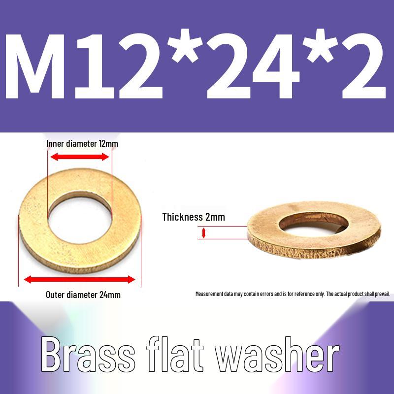 Brass and Copper Shim Washers: Sizes M2-M20