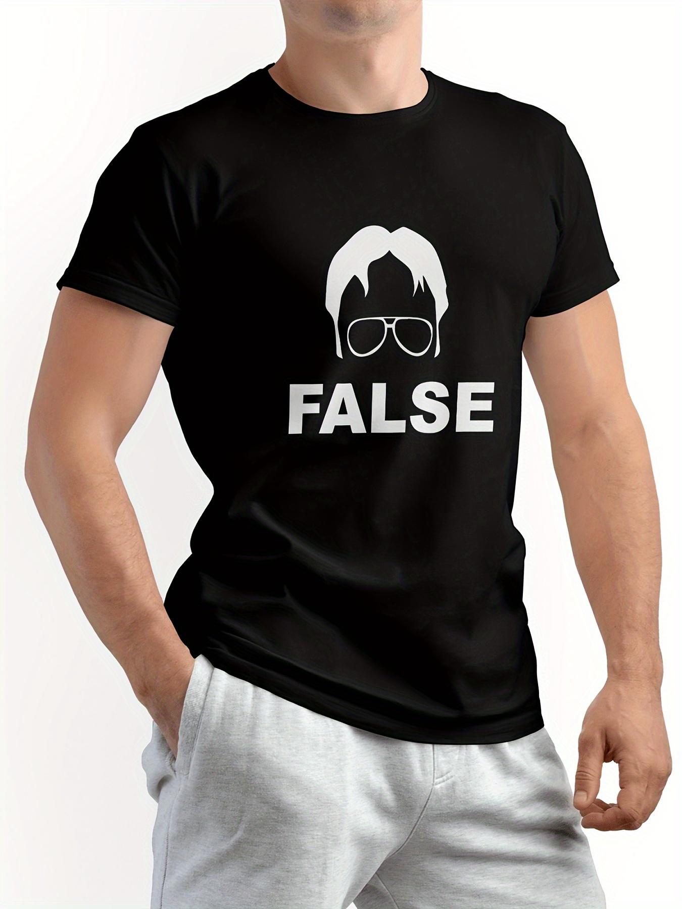 FALSE  Graphic T-shirt - Black & White Cartoon Print XXXL