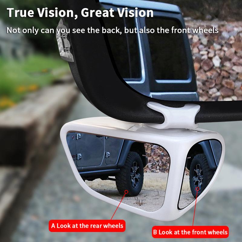1/2 Stück Auto Totwinkelspiegel Auto Rückspiegel Doppelseitiger Spiegel 360 Grad Verstellbar Weitwinkel Totwinkelspiegel Rückfahr