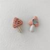 1 Pair Fabric Fabric Mushroom Pin Handmade Handcrafted Pin Premium Woodland Brooch  Bag Accessory