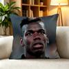 PPaul Pogba Football Midfielder Sports  Square DoubleSided printed Pillow Case Bedroom Bedside Pillow Sofa Cushion Cover