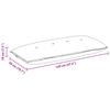 Back Cushion Cream 120 x 50 cm Cord Fabric