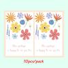 10-50Pcs Thank You Sticker This Package Is Happy To See You Too Flower Stickers Seal Label For Small Business Package Decor