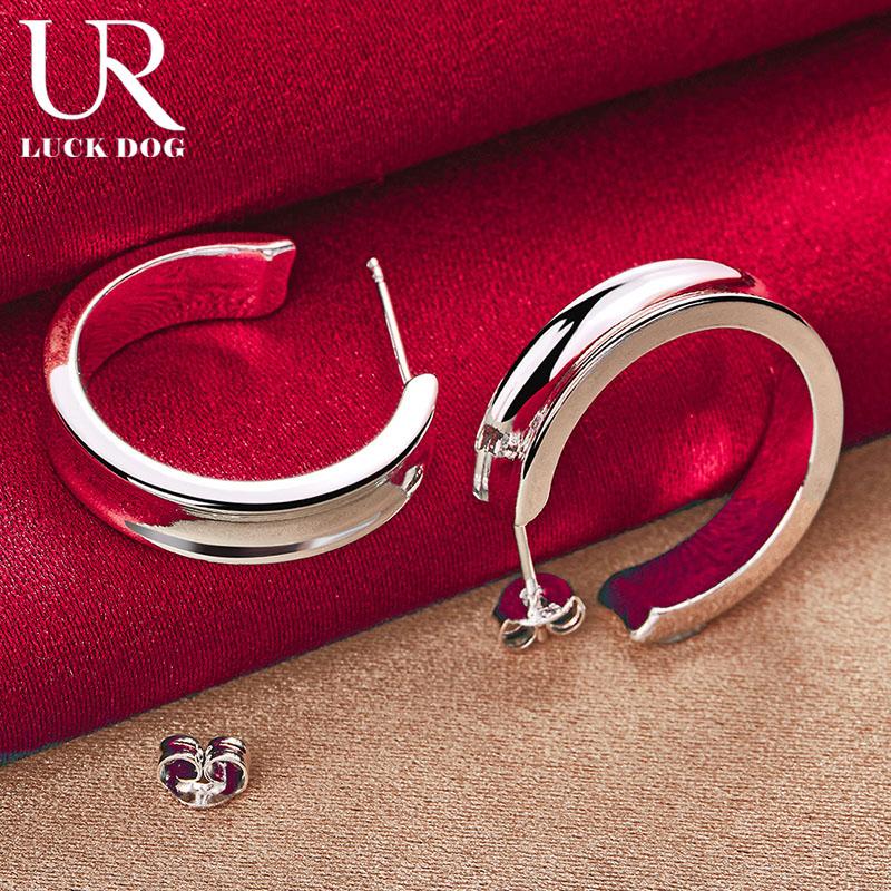 Kulaté piercingové náušnice ze stříbra 925 Módní svatební šperky