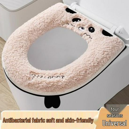 EVA Waterproof Antibacterial Toilet Seat Cover - Washable, Universal, Cute Design, Adhesive Cushion for All Seasons