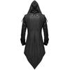 S-5XL Men New Fashion Devil Fashion Mens Gothic Style Hooded Jacket Coat Red Black Diesel Punk Assassin Creed Cosplay Costume Cardigans Coat for Men