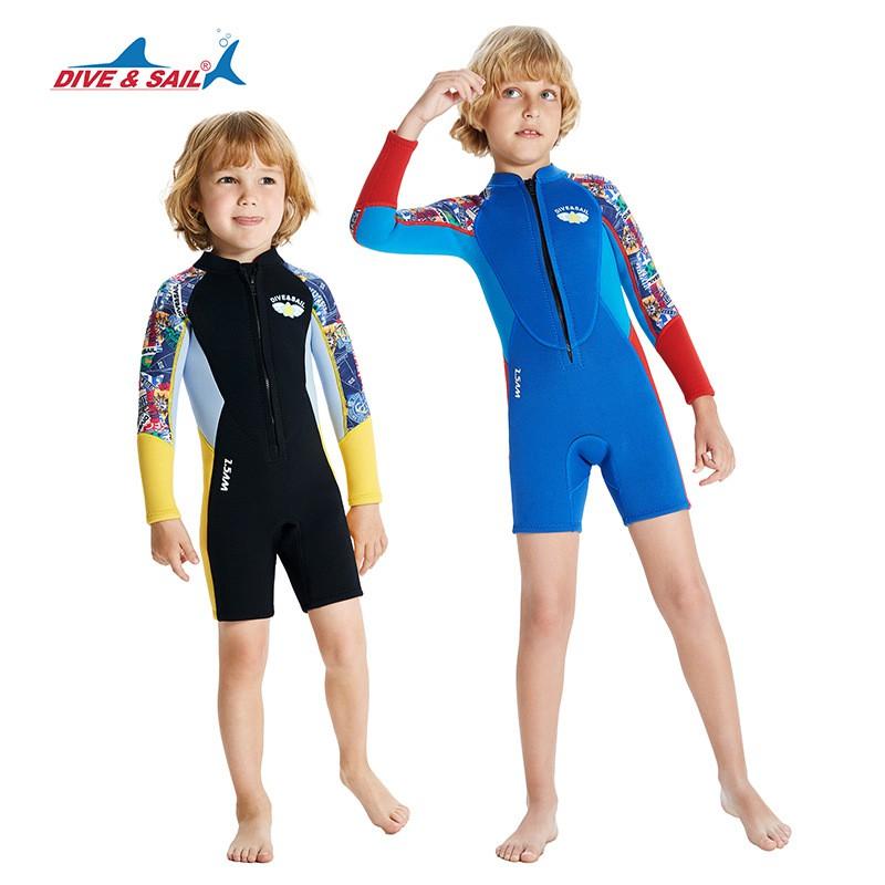 DIVESAIL Kinder 2,5mm Vollneoprenanzug Schnorcheln Surfen Tauchen Wärme Schutz Outdoor Wassersport