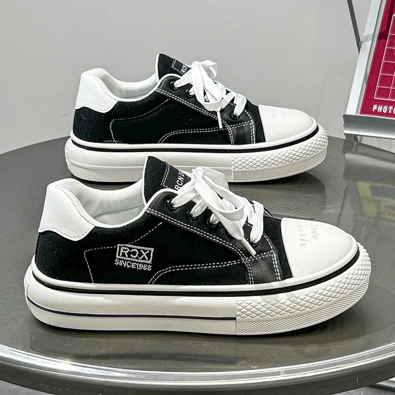 

Мужская обувь из парусины дышащая, лето 2024 года, новые модные универсальные повседневные уродливые милые туфли для доски с большой головкой на платформе, модная обувь 35