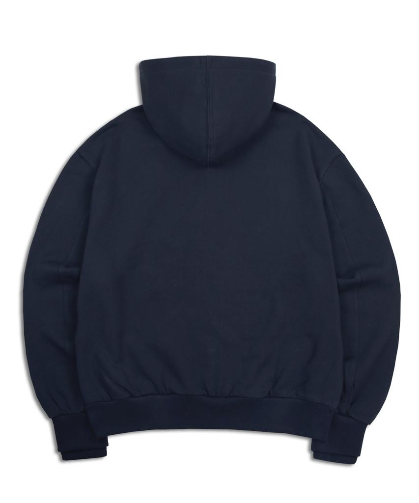 Bluff Fingerhole Crop Zip-Up Hoodie [Blue Black]