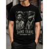 Men's Vintage Western Graphic Tee Short Sleeve Crew Neck Soft Cotton T-Shirt With Same Chaos Different Day Print For Casual Daily Wear