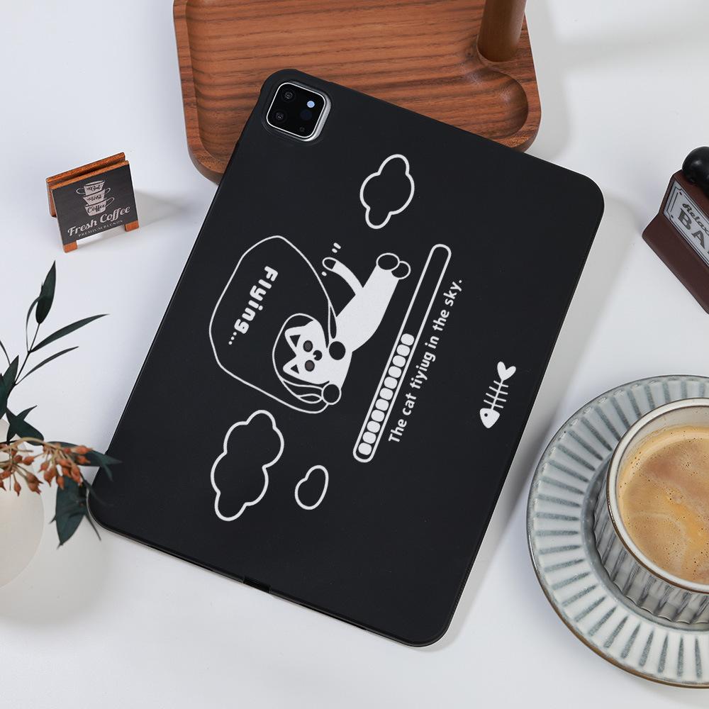 Suitable for rotating kitten take off Apple iPad 11 inch protective case Xiaomi Pad 6 soft case Samsung Tab S7