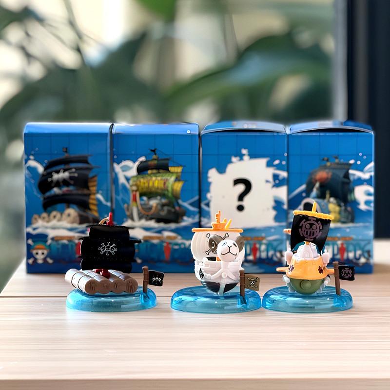 One Piece Pirate Ship Model Set For Kids Pvc Collectible Figures Desk Decor Gift