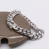 Genuine 925 Silver Link Chain Bracelet For Man 10mm 20cm Bangle