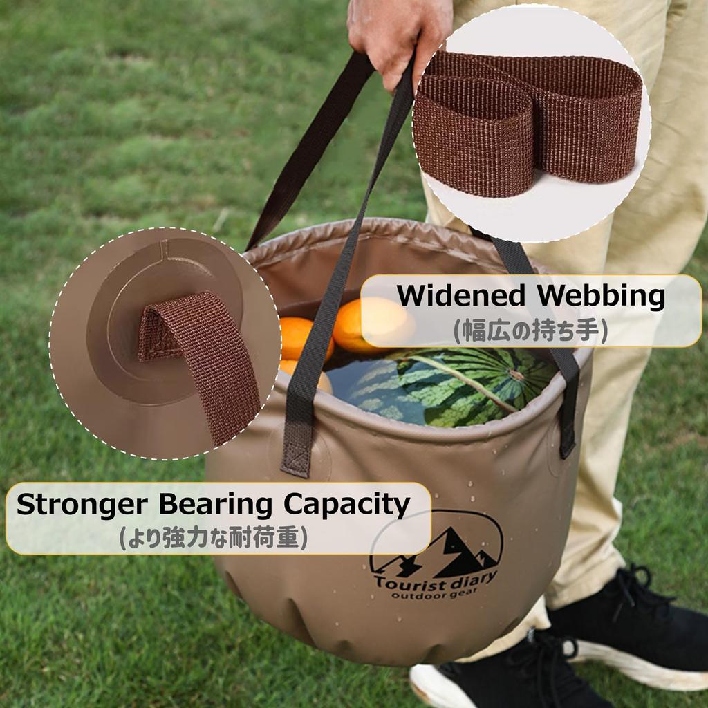 Găleată de pescuit pliabilă Azarxis, Rotundă, Capacitate mare (10L20L), Ideal pentru curățenie, spălătorie, activități în aer liber, spălarea mașinii, călătorii și utilizarea mașinii.