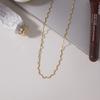 Yori New Stainless Steel Wave Pendant Necklace For Women Stainless Steel Delicate Daily Sweet Jewelry Accessories