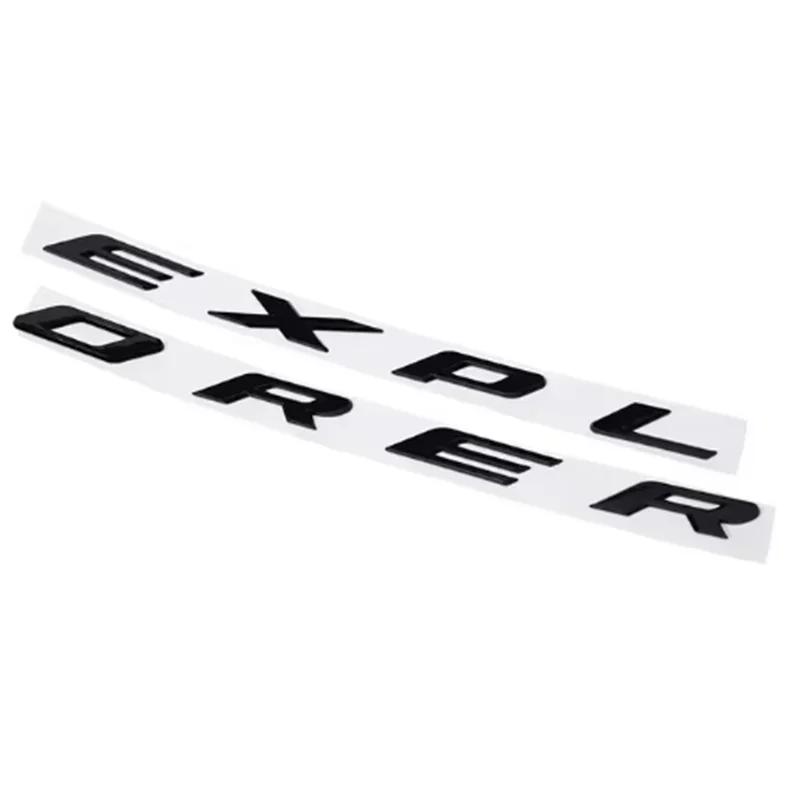 swpzb8 3D ABS Chrome Black Letters Explorer Logo Car Front Hood Emblem Bonnet Badge Sticker For Explorer 2011-2021