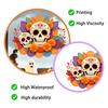 Halloween Party Decor Day of The Dead Window Static Sticker, Flower Skull Decorative PVC Skeleton Goddess Wall Art Decals, Waterproof Glass Clings