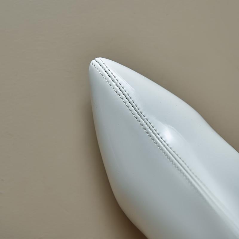 Cizme cu toc înalt pentru femei toamnă și iarnă noi temperament simplu culoare uni cu vârf ascuțit mărime mare cu toc gros cizme medii