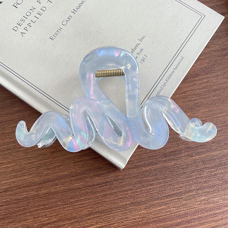 French Acetate Shark Claw Clip - Jelly Wave Mermaid Hair Accessory