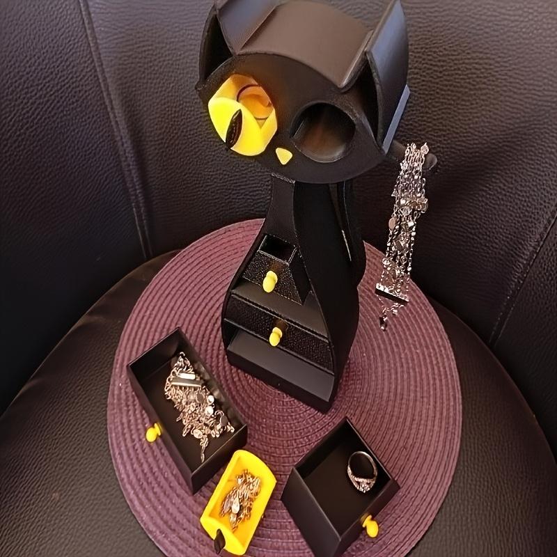 Black Cat-shaped Jewelry, Accessories, Decorative Box, Decorative Art Storage Piece, Ideal Gift Choice for Valentine's Day