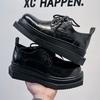 Hight Quality 2024 Spring New Street Style Height Increasing Leather Shoes For Men's Black Hombre Teenagers Daily Casual Dress