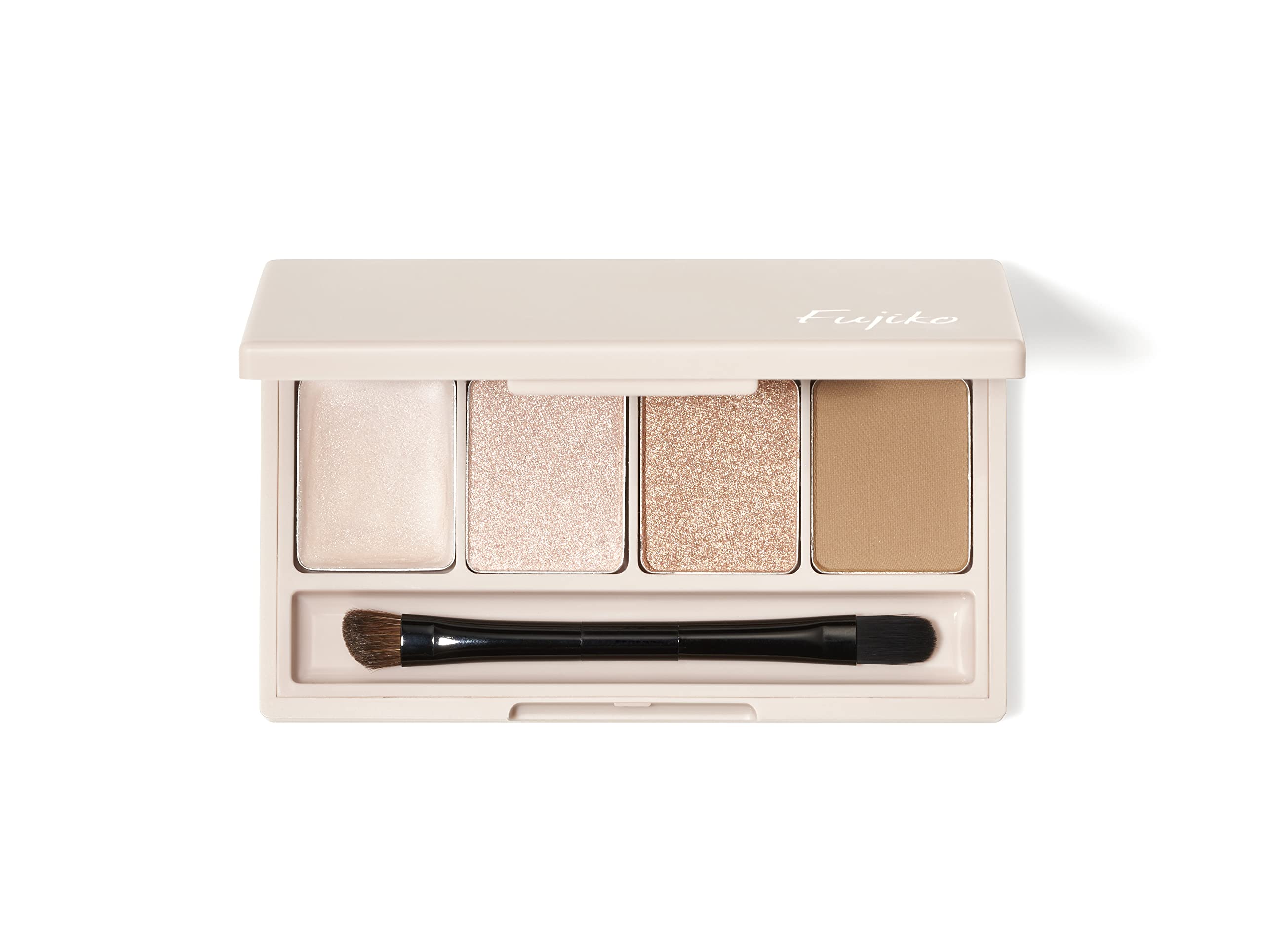 Fujiko Palette Eyeshadow Eye Palette Eyebrow Glitter Matte High Low Palette Brush Set Makeup Deep Sculpted Nude Light and [Fujiko Official] Add-on &