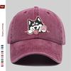 Pc Cute Husky Cartoon Printed Baseball Cap Casual Fashion Printed Trucker Sun Hat Comfortable Lightweight Papa Hat Dad Mom B