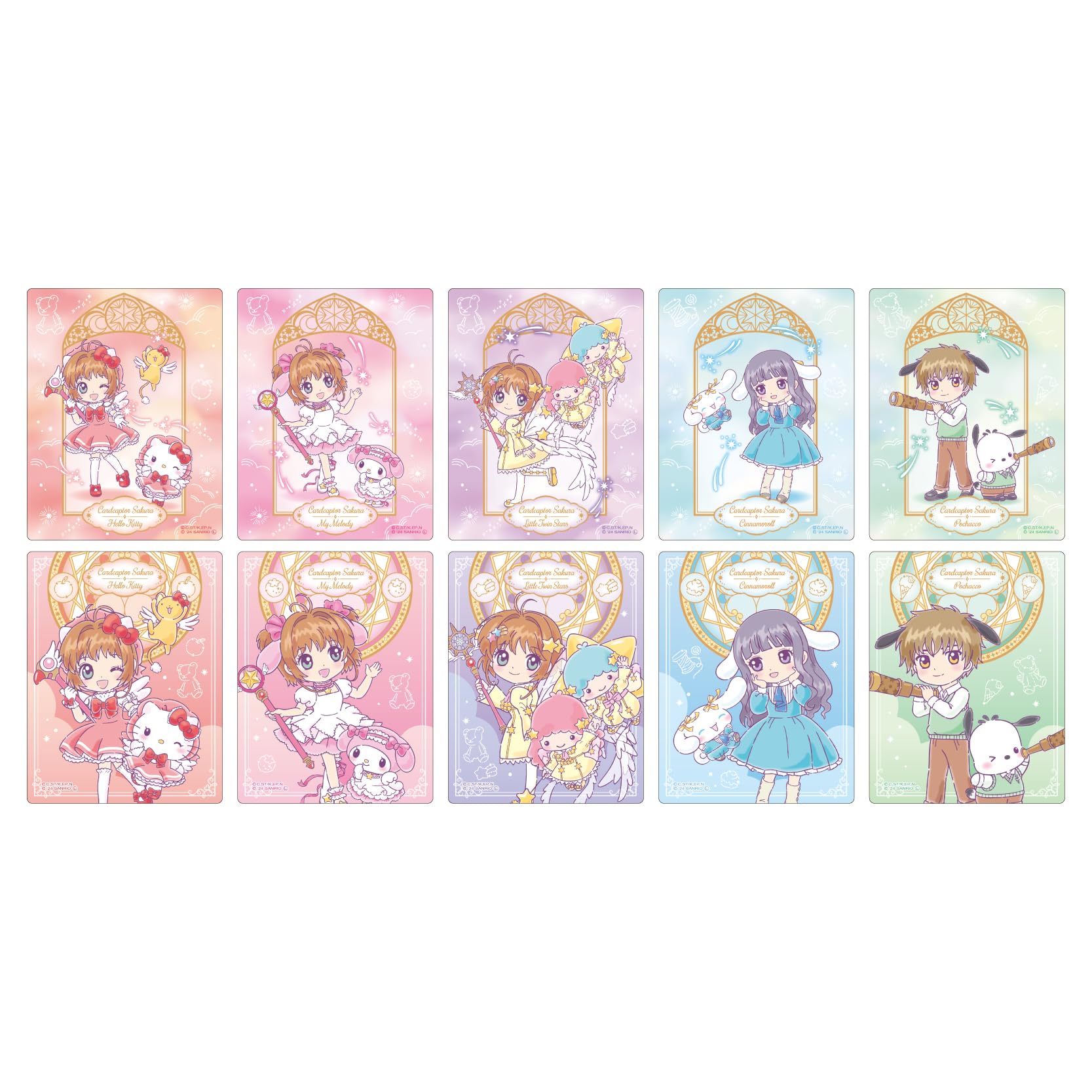 

Cardcaptor Sakura x Sanrio Characters 01 [Коллаборационная иллюстрация] Акриловая карточка Коробка из 10 штук
