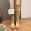 Small over-the-knee boots for women 2025 autumn and winter new temperament French retro fashion thick heel high elastic boots for women