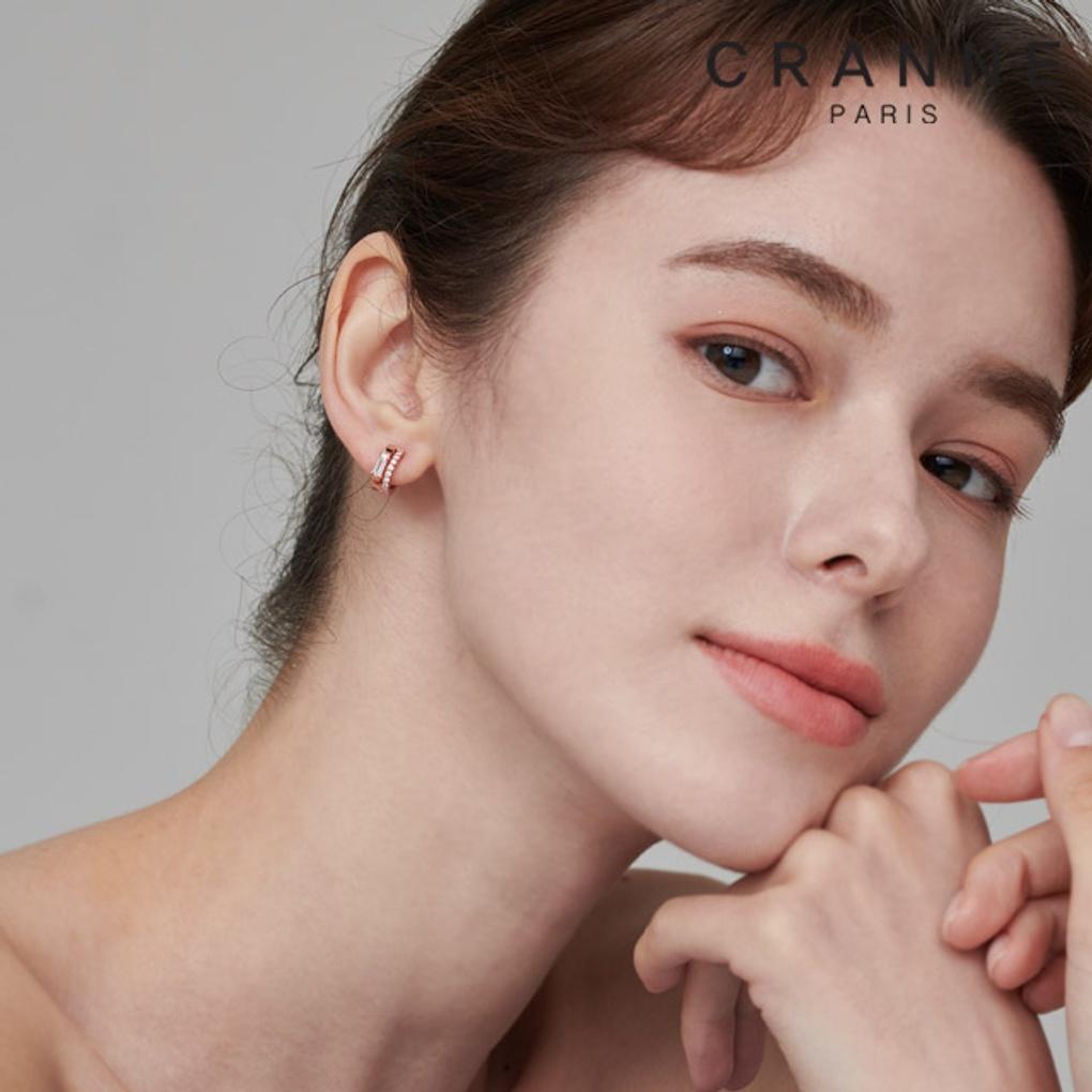 14K Two-Line One-Touch Earrings (Gold Filled) C24EGF140