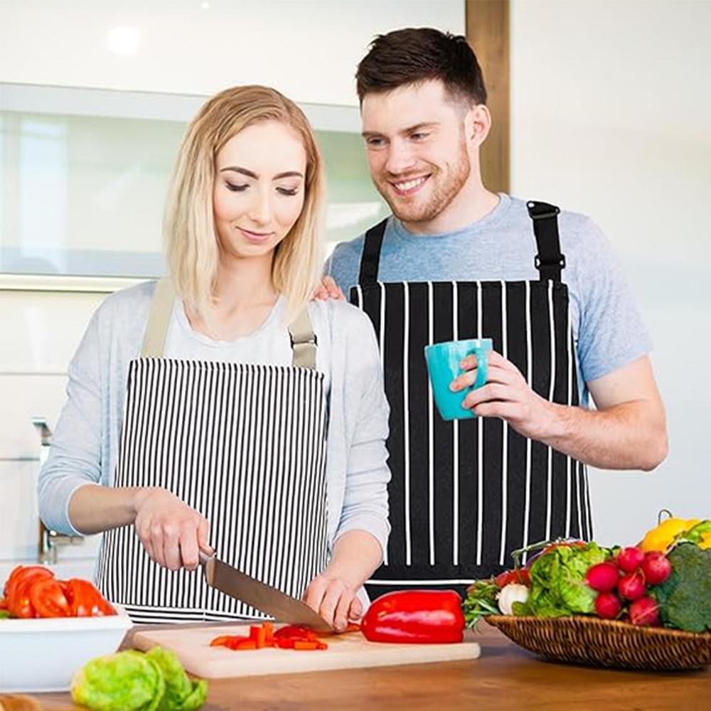 2pcs Cooking Kitchen Aprons Adjustable Neck Strap for Cooking Baking