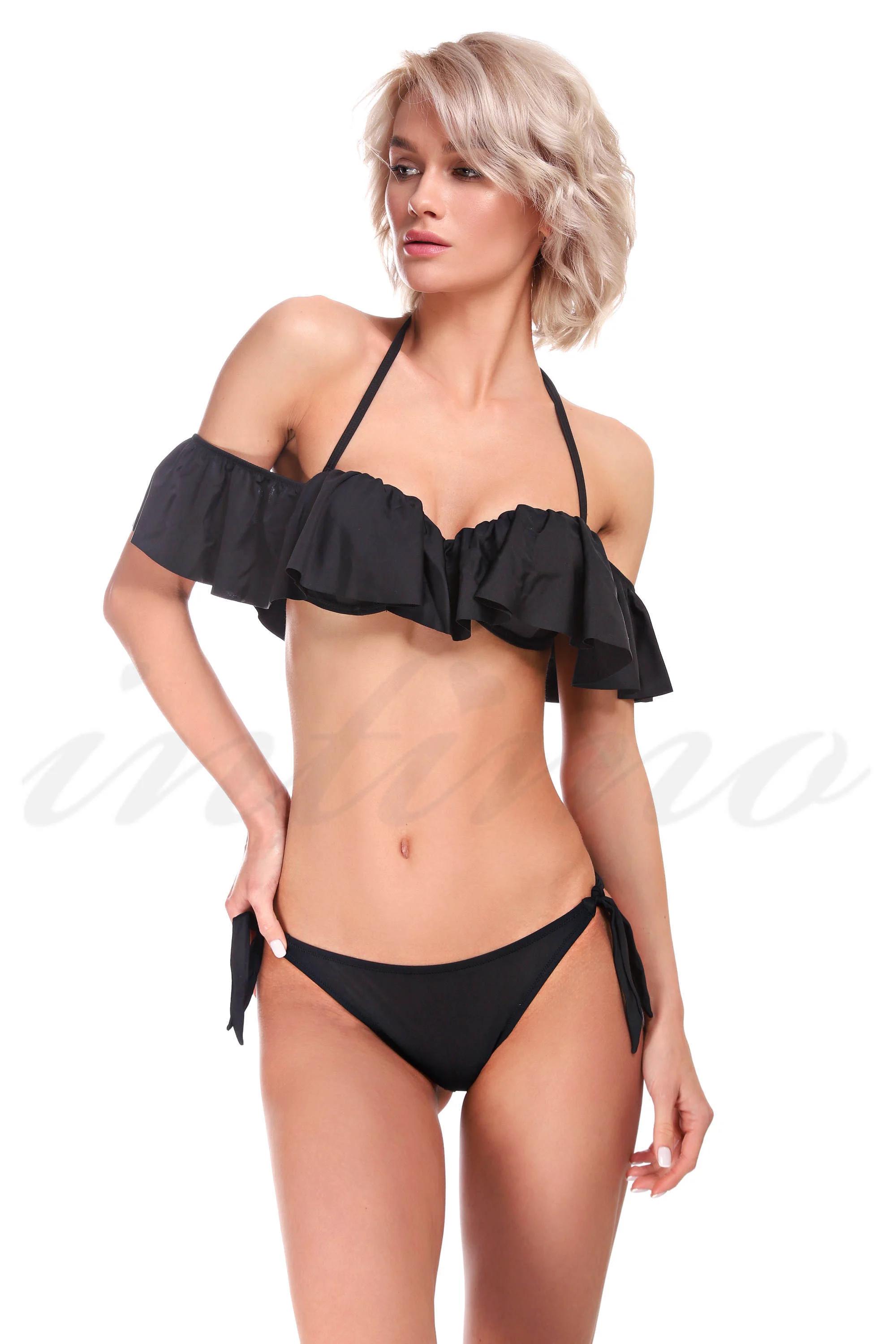 

Купальник Push Up, плавки слип Lilly (60807) 42C/S прозорий колір чорний