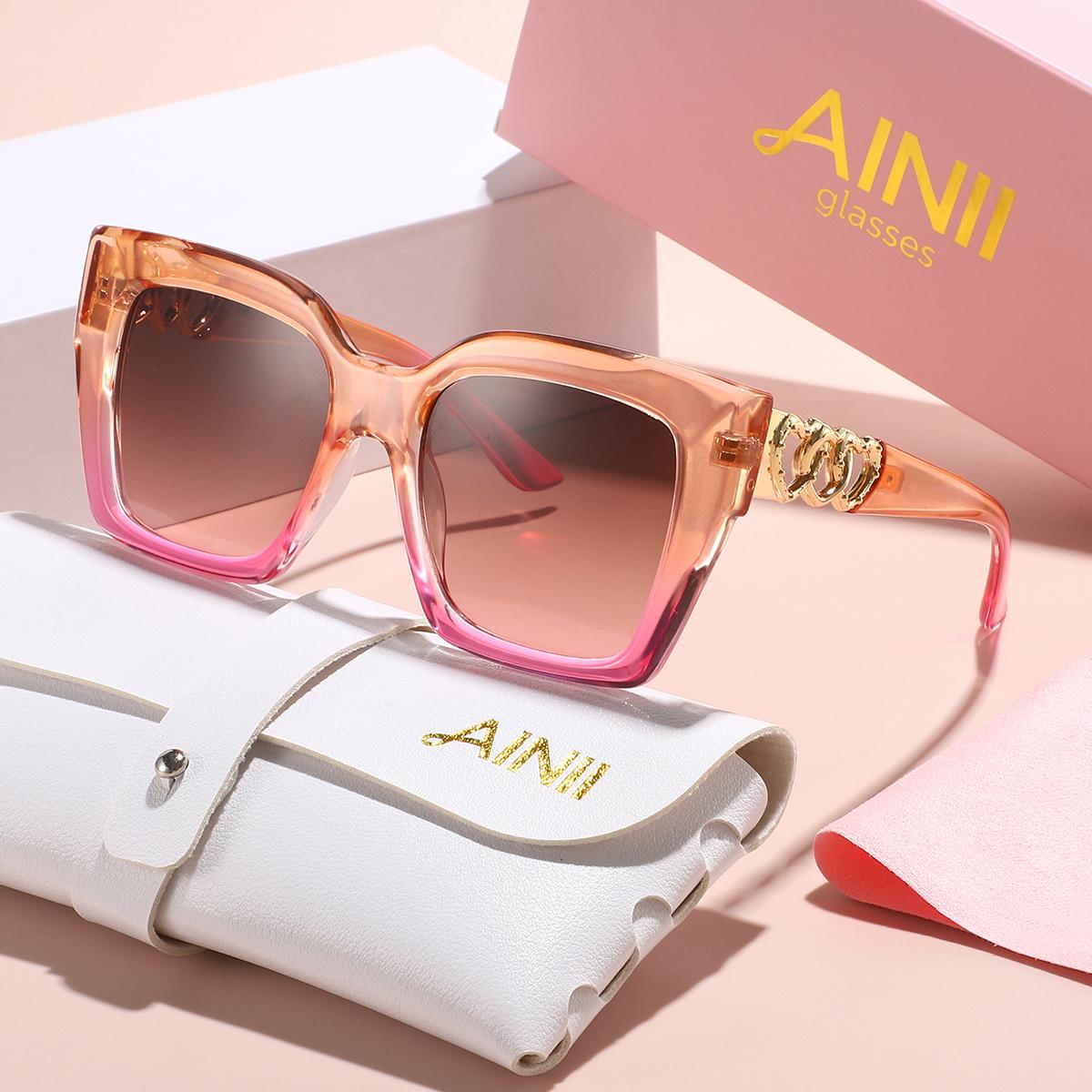 1pcs European and American retro style Y2K unisex fashionable sunglasses for summer sun shading, sun protection, UV protection,