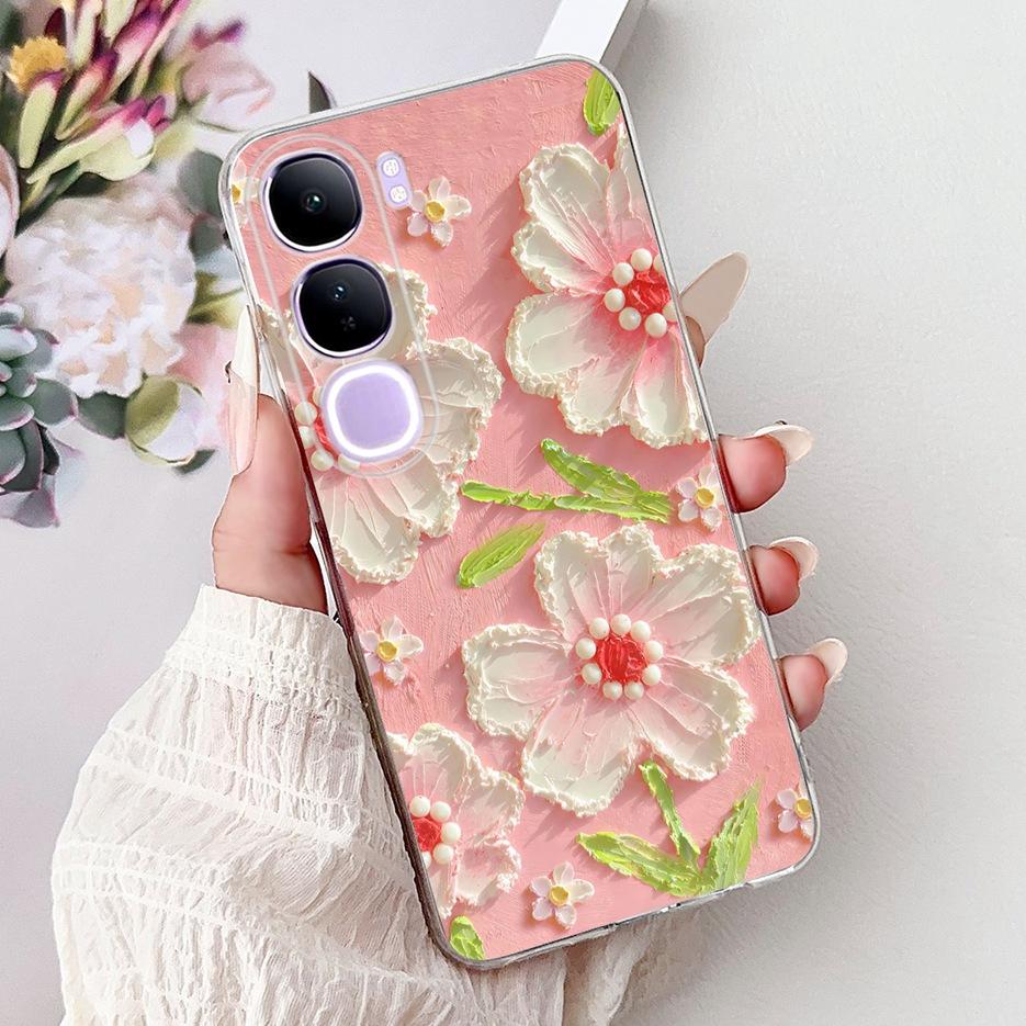 For Vivo Y200 5G Case Vivo V40 Lite Beautiful Butterfly Painted Cover Soft Slim Phone Case For Vivo Y300 Y 200 V40Lite 5G Bumper