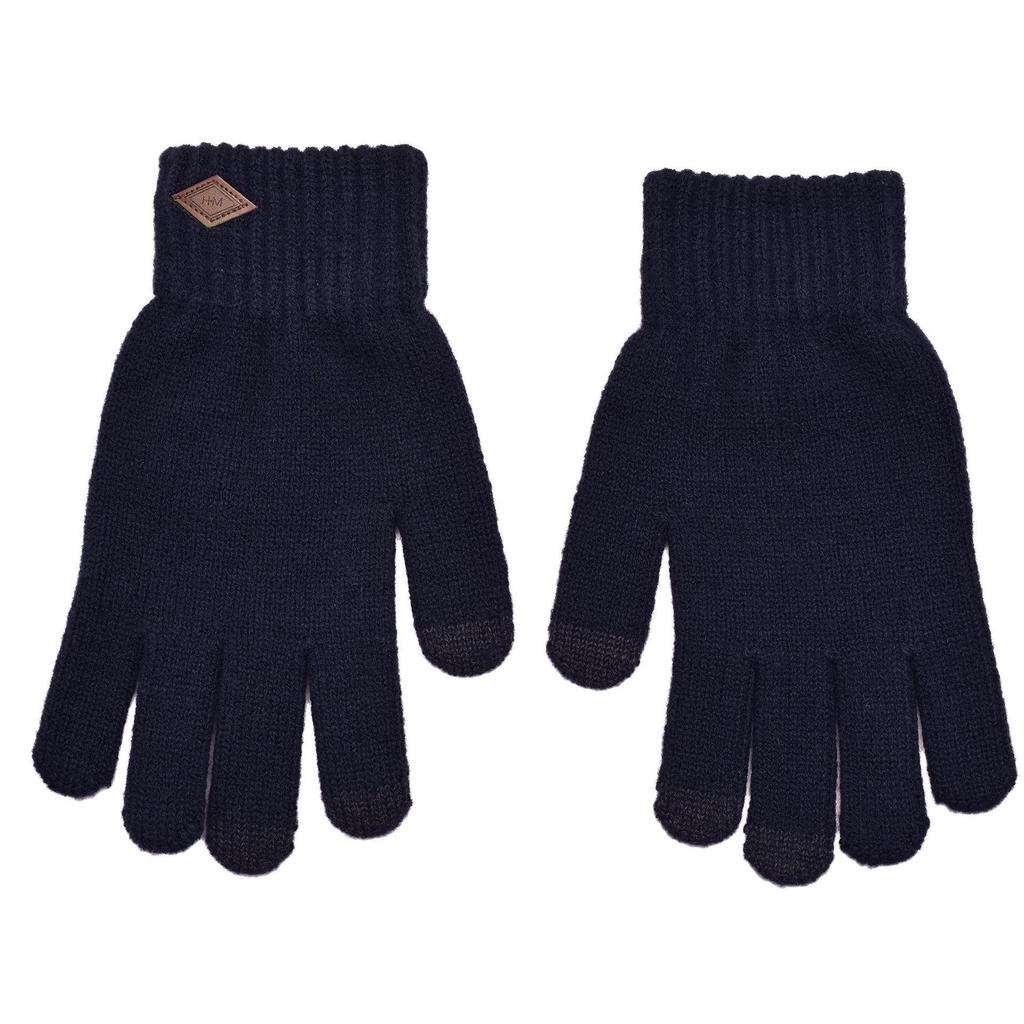 Harvey Makin Layers Hat and Gloves Gift Set - Navy Blue