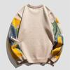 Suéter de malha de outono para homens e mulheres, inverno, harajuku, desenho animado, estampa de gato, pulôver, vintage, casual, solto, suéter, streetwear