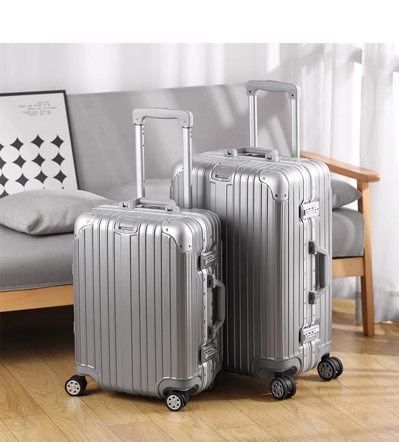 20-Inch Unisex Carry-On Suitcase with Aluminum-Magnesium Alloy, Combination Lock & Universal Wheels
