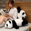 Lovely 50cm-90cm Lifelike Rabbit Hair Lying Panda Plush Toys Soft Cartoon Animal Black and White Stuffed Doll Sleeping Pillow