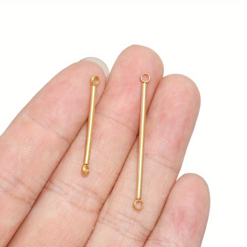 10pcs Stainless Steel 20mm/30mm Bar Stick Connectors Gold Color Plated Drop Earrings Jewelry Making Necklaces Components