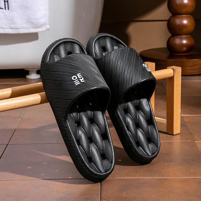 Summer water leakage cool slippers women quick drying non-slip bathroom bath home slippers men wear sandals outside