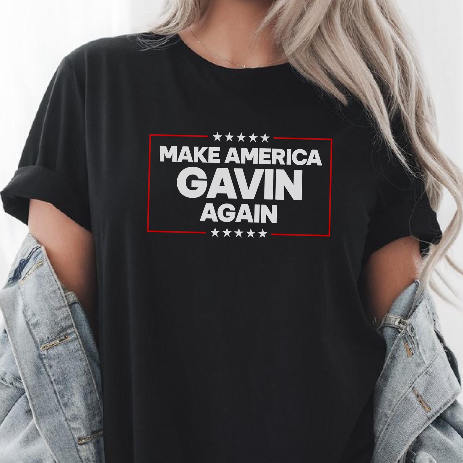 Make America Gavin Again T-Shirt: Anti-Trump Political Tee L