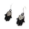 Les Trésors De Lily [J7714] - Designer-Ohrringe 'Fatma' schwarz weiß