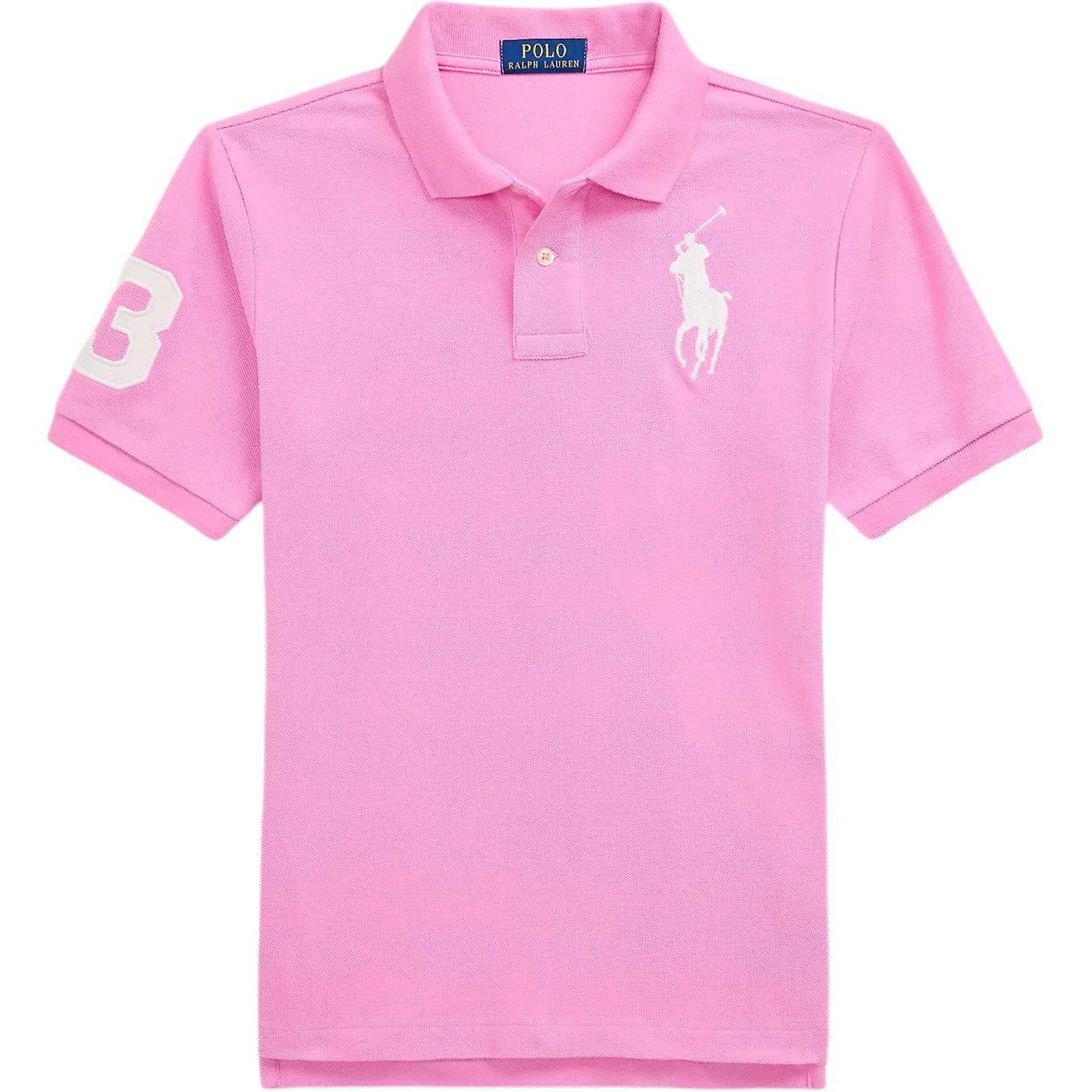 

Polo Ralph Lauren Футболка-поло Хлопковая сетка в рубчик Вышитая нашивка Короткий рукав Детские топы 323703635-109 S