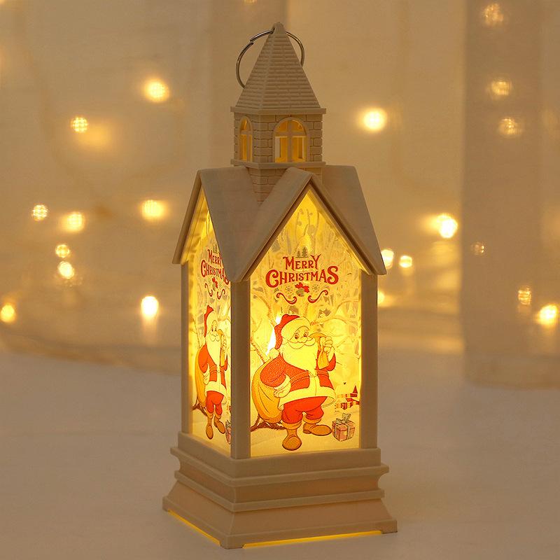 Christmas LED Lantern Light Home Christmas Tree Ornaments LED Lamp Xmas Glow Decorations Kids Gift Happy New Year Decors