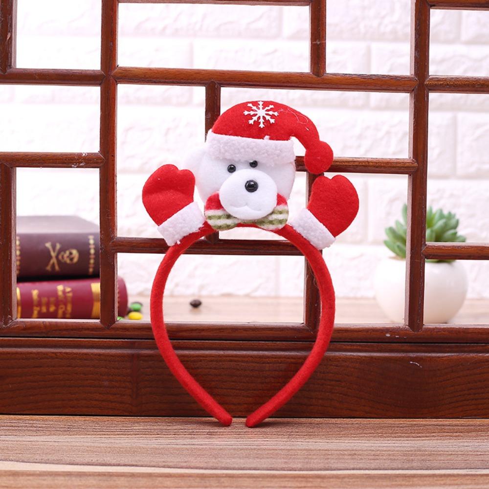 Snowman Christmas LED Headband Elk Santa Hairband Snowman LED Light Headband  Party Decoration