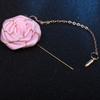 Zubehör Anstecknadel Zink Zinklegierung Rose Kragennadel Herren Ansteckblume Stoff Blumenabzeichen Blatt Revers Dekoration