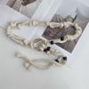 Ethnic Style Rope Waistband Beads Pack Thread Waist Belt Creative Coarse Rope Belt  Dress Jeans