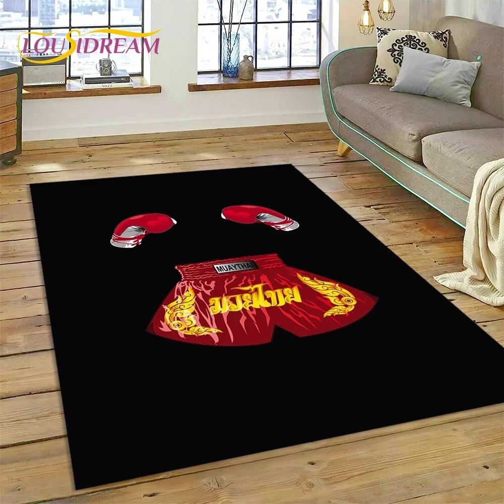 Boxing Gloves Boxer Fight Cartoon Rug Carpet for Living Room Bedroom Home Decor,Floor Mat Decoration for Sofa Doormat