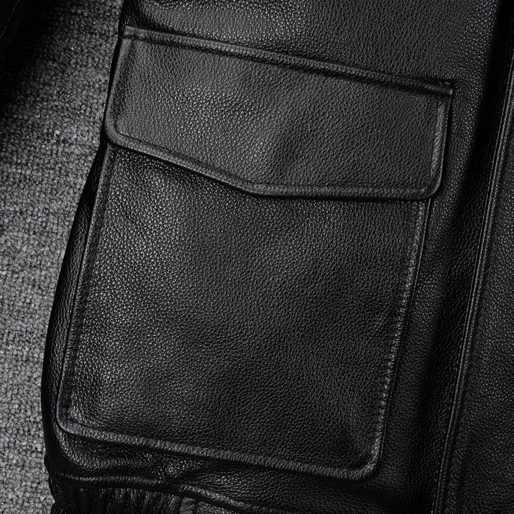 Hunting Leather Jacket Men Vintage Red Brown Black Genuine Cow Men'sLeather Jacket Pockets Real Skin Coat Autumn